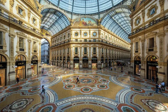 Framed Print : Galleria Vittorio Emanuele II shopping arcade, Milan, Lombardy, Italy Framed Print : Galleria Vittorio Emanuele II shopping arcade, Milan, Lombardy, Italy
