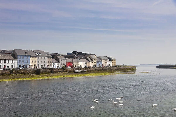 Galway, Ireland. Multicoloured houses by the harbour