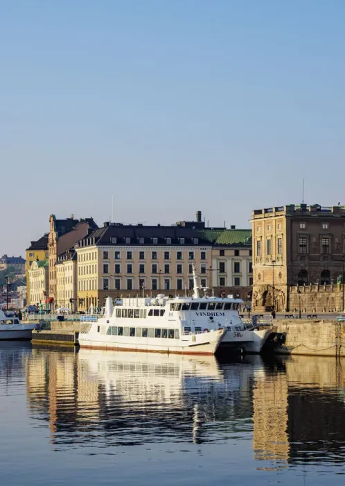 Framed Print : Gamla Stan reflecting in the water, Stockholm, Stockholm County, Sweden Framed Print : Gamla Stan reflecting in the water, Stockholm, Stockholm County, Sweden