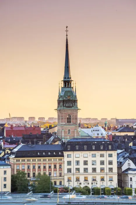 Framed Print : Gamla stan, Stockholm, Sweden, Northern Europe. Cityscape at sunrise Framed Print : Gamla stan, Stockholm, Sweden, Northern Europe. Cityscape at sunrise