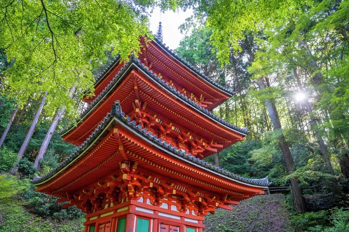 Framed Print : Gansen-ji temple, pagoda and garden near Kyoto, Japan Framed Print : Gansen-ji temple, pagoda and garden near Kyoto, Japan