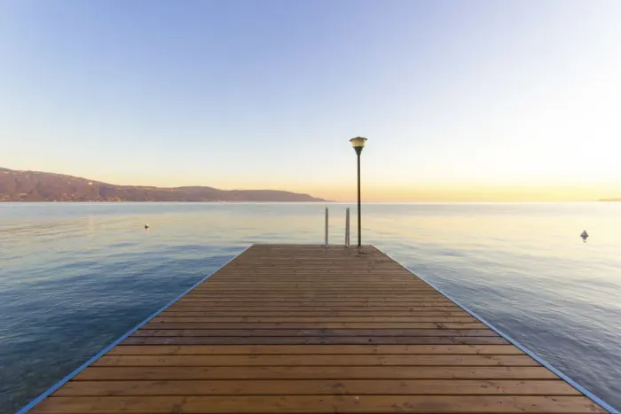 Framed Print : Garda Lake, Lombardia, Italy. Lonely Pier, Tranquil scene Framed Print : Garda Lake, Lombardia, Italy. Lonely Pier, Tranquil scene