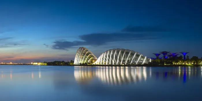 Framed Print : Gardens by the Bay at dawn, Singapore