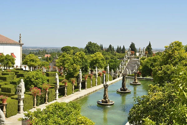 Gardens of the Paco Episcopal of Castelo Branco, founded in the 18th century by the