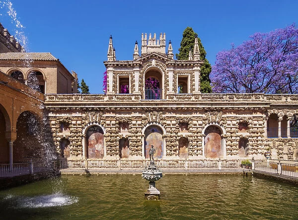 Gardens in Reales Alcazares de Sevilla, Alcazar of Seville, UNESCO World Heritage Site