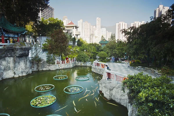 Gardens of Wong Tai Sin temple, Kowloon, Hong Kong, China