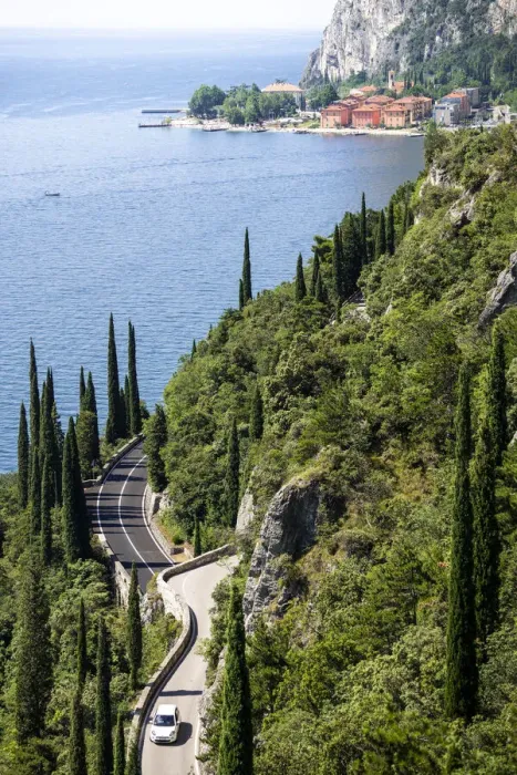 Framed Print : Gardesana Occidentale scenic road named Strada della Forra'on Garda Lake Framed Print : Gardesana Occidentale scenic road named Strada della Forra'on Garda Lake