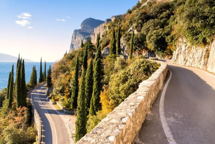 Framed Print : Gardesana Occidentale scenic route, Lake Garda, province of Brescia, Lombardy, Italy Framed Print : Gardesana Occidentale scenic route, Lake Garda, province of Brescia, Lombardy, Italy