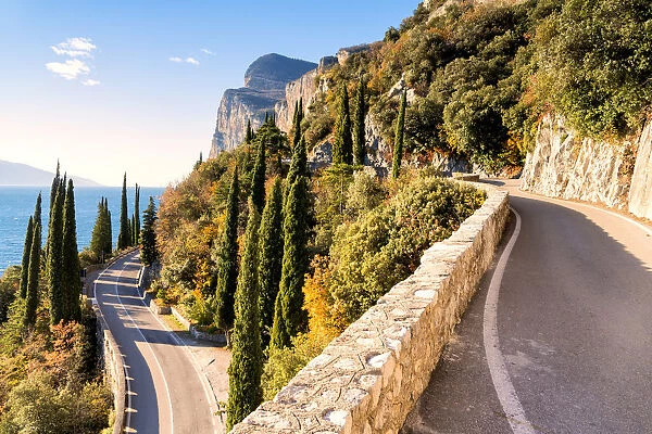 Gardesana Occidentale scenic route, Lake Garda, province of Brescia, Lombardy, Italy