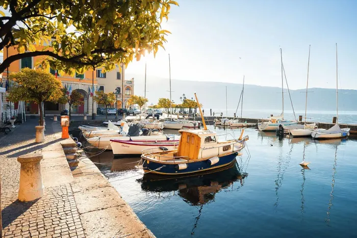 Framed Print : Gargnano village, Lombardy, Garda Lake, Italy Framed Print : Gargnano village, Lombardy, Garda Lake, Italy