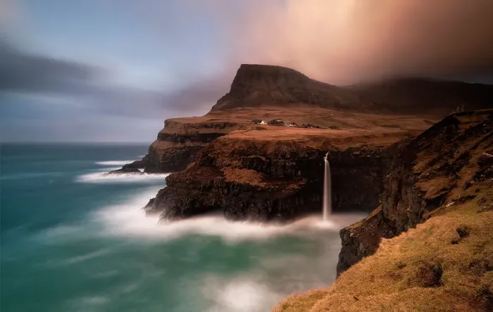 Framed Print : Gasadalur, Vagar island, Isole Faer Oer, Faroe Islands, Denmark Framed Print : Gasadalur, Vagar island, Isole Faer Oer, Faroe Islands, Denmark