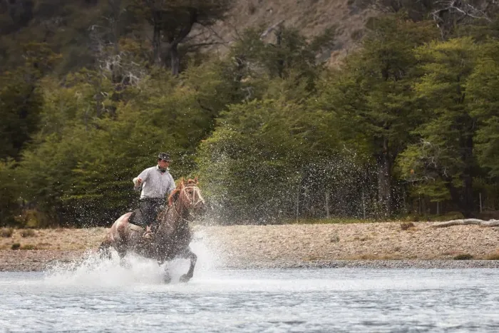 Framed Print : A gaucho galloping through the waters of the Rio de las Vueltas'river Framed Print : A gaucho galloping through the waters of the Rio de las Vueltas'river
