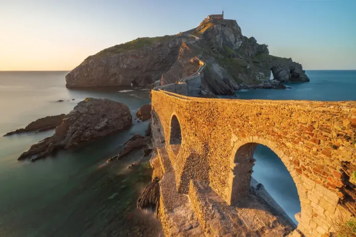 Framed Print : Gaztelugatxe at sunset during summer, Bermeo, Bizkaia, Basque Country, Biscay Gulf, Spain Framed Print : Gaztelugatxe at sunset during summer, Bermeo, Bizkaia, Basque Country, Biscay Gulf, Spain