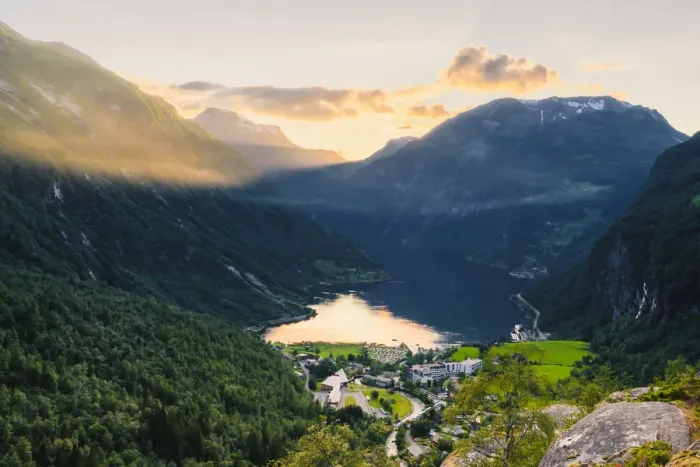 Framed Print : Geiranger and Geirangerfjord, More og Romsdal, Norway. A Unesco world heritage site Framed Print : Geiranger and Geirangerfjord, More og Romsdal, Norway. A Unesco world heritage site