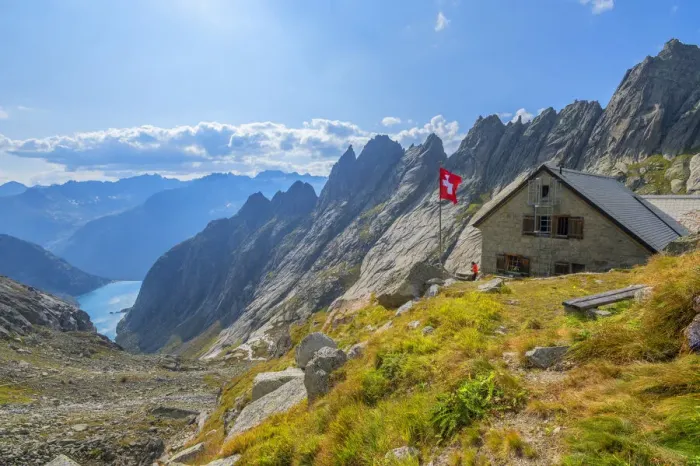 Framed Print : Gelmer hut, Urner Alps, canton Berne, Switzerland Framed Print : Gelmer hut, Urner Alps, canton Berne, Switzerland