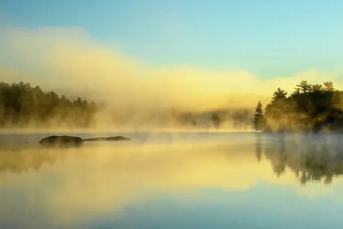 Framed Print : George Lake at dawn, Killarney Provincial Park, Ontario, Canada Framed Print : George Lake at dawn, Killarney Provincial Park, Ontario, Canada
