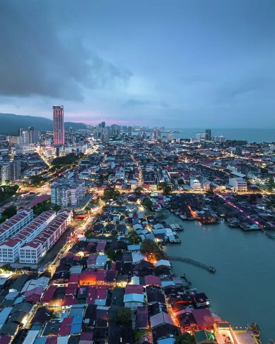Framed Print : George Town, Pulau Pinang, Penang, Malaysia, Asia