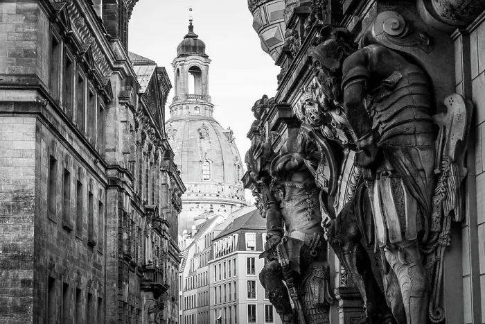 Framed Print : Georgentor (City Gate), Residenzschloss (Dresden Castle), Dresden, Saxony, Germany