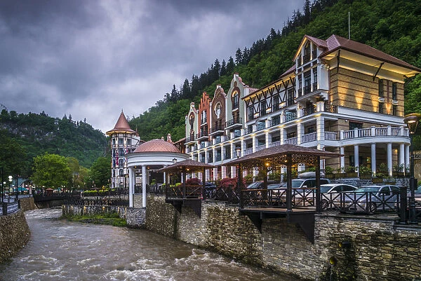 Georgia, Borjomi, famous mineral water resort, Crowne Plaza Borjomi Hotel