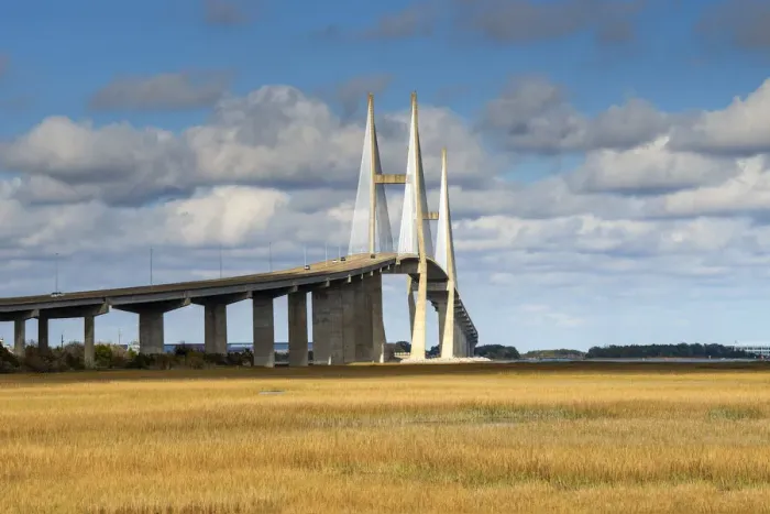 Framed Print : Georgia, Brunswick, Sidney Lanier Bridge, Cable-Stayed Bridge, Crosses The Brunswick River Framed Print : Georgia, Brunswick, Sidney Lanier Bridge, Cable-Stayed Bridge, Crosses The Brunswick River