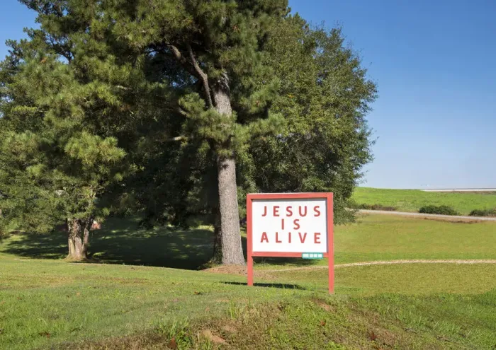Framed Print : Georgia, Roadside Sign, Bible Belt, Jesus Is Alive