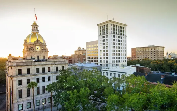 Framed Print : Georgia, Savannah, City Hall, Gold Dome, Skyline Framed Print : Georgia, Savannah, City Hall, Gold Dome, Skyline