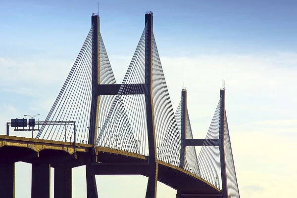 Georgia, Savannah, Talmadge Memorial Bridge, Crosses The Savannah River