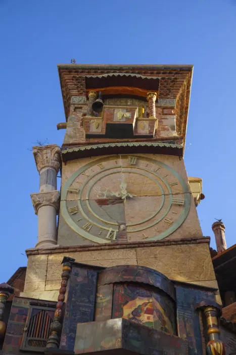 Framed Print : Georgia, Tbilisi, Old Town, Clock tower attached to the puppet theatre Framed Print : Georgia, Tbilisi, Old Town, Clock tower attached to the puppet theatre