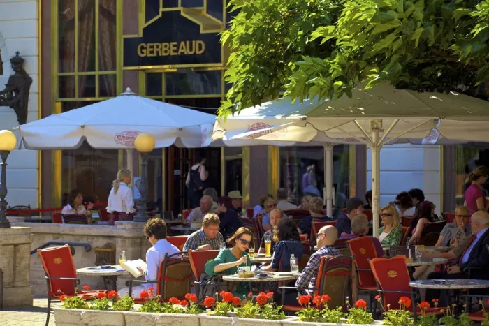 Framed Print : Gerbeaud Restaurant in Vaci Utca, Budapest, Hungary Framed Print : Gerbeaud Restaurant in Vaci Utca, Budapest, Hungary