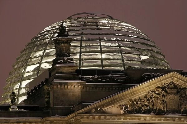 The German Parliament in the old Reichstag Building. Berlin, Germany