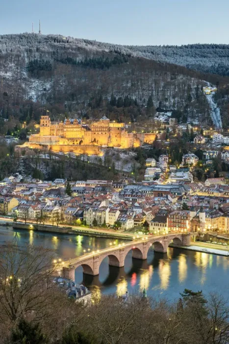 Framed Print : Germany, Baden-Württemberg, Heidelberg. Schloss Heidelberg castle, Alte Brucke Framed Print : Germany, Baden-Württemberg, Heidelberg. Schloss Heidelberg castle, Alte Brucke