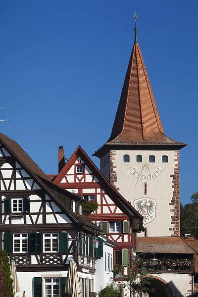 Germany, Baden-Wurttemburg, Black Forest, Gengenbach, buildings along the Hauptstrasse