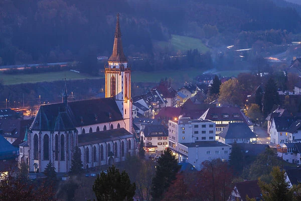 Germany, Baden-Wurttemburg, Black Forest, Titisee-Neustadt, Neustadt town, elevated