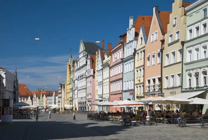Framed Print : Germany, Bavaria (Bayern), Landshut, Altstadt