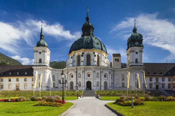 Framed Print : Germany, Bavaria, Ettal, Kloster Ettal monastery, exterior