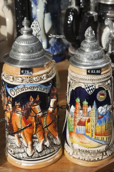 Framed Print : Germany, Bavaria, Munich, Souvenir Beer Steins