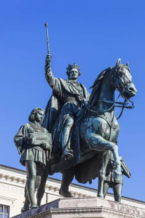 Framed Print : Germany, Bavaria, Munich, Statue of King Ludwig 1 King of Bavaria Framed Print : Germany, Bavaria, Munich, Statue of King Ludwig 1 King of Bavaria