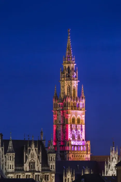 Framed Print : Germany, Bavaria, Munich, town hall tower, dusk Framed Print : Germany, Bavaria, Munich, town hall tower, dusk