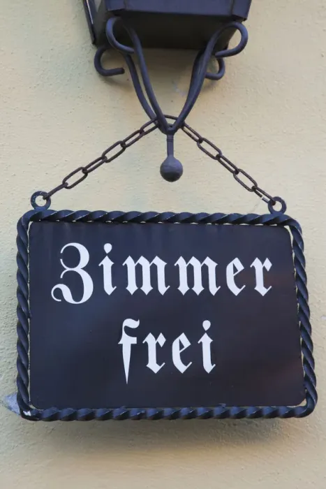 Framed Print : Germany, Bavaria, Romantic Road, Dinkelsbuhl, Zimmer Frei or Room Free Hotel Sign Framed Print : Germany, Bavaria, Romantic Road, Dinkelsbuhl, Zimmer Frei or Room Free Hotel Sign