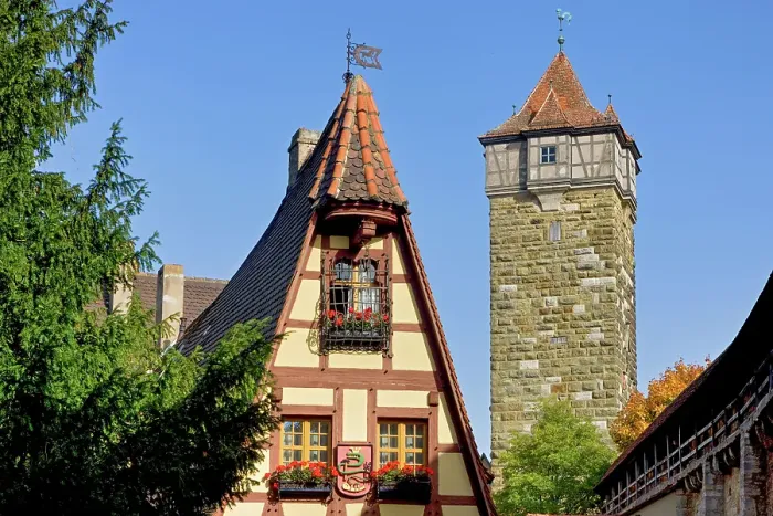Framed Print : Germany, Bavaria, Rothenburg ob der Tauber town Framed Print : Germany, Bavaria, Rothenburg ob der Tauber town