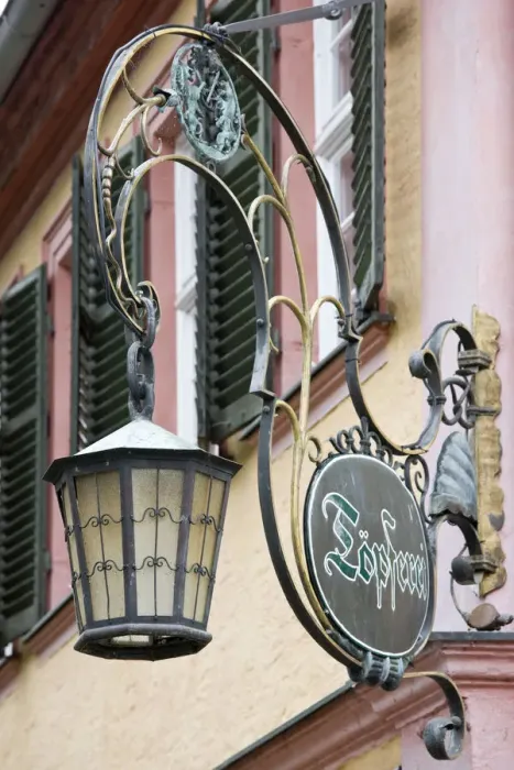 Framed Print : Germany, Bayern  /  Bavaria, Bamberg, Cafe Sign