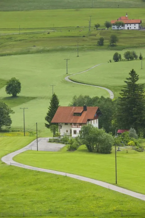 Framed Print : Germany, Bayern  /  Bavaria, Deutsche Alpenstrasse, Schreckenmanklitz, Alpine scenery