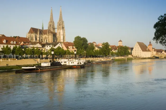 Framed Print : Germany, Bayern / Bavaria, Regensburg, Dom, St. Peter cathedral and town Framed Print : Germany, Bayern / Bavaria, Regensburg, Dom, St. Peter cathedral and town