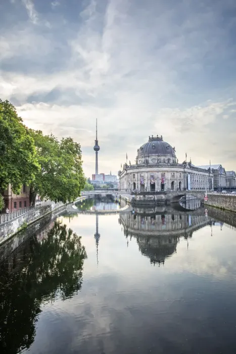 Framed Print : Germany, Berlin, Museum Island, Spree River, baroque style Bode museum and the tv tower Framed Print : Germany, Berlin, Museum Island, Spree River, baroque style Bode museum and the tv tower