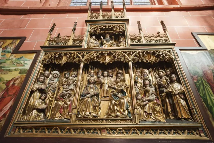 Framed Print : Germany, Frankfurt, St. Bartholomews Cathedral, Altar Shrine Detail Framed Print : Germany, Frankfurt, St. Bartholomews Cathedral, Altar Shrine Detail