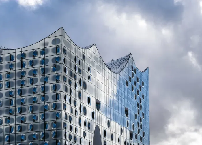 Framed Print : Germany, Hamburg, HafenCity. Glass facade of the Elbphilharmonie (Elbe Philharmonic Framed Print : Germany, Hamburg, HafenCity. Glass facade of the Elbphilharmonie (Elbe Philharmonic