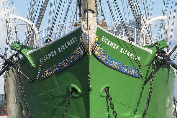Germany, Hamburg, St. Pauli. Historic Rickmer Rickmers sailing ship docked on the
