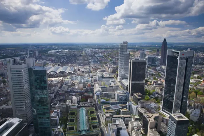 Framed Print : Germany, Hessen, Frankfurt-am-Main, financial district Framed Print : Germany, Hessen, Frankfurt-am-Main, financial district