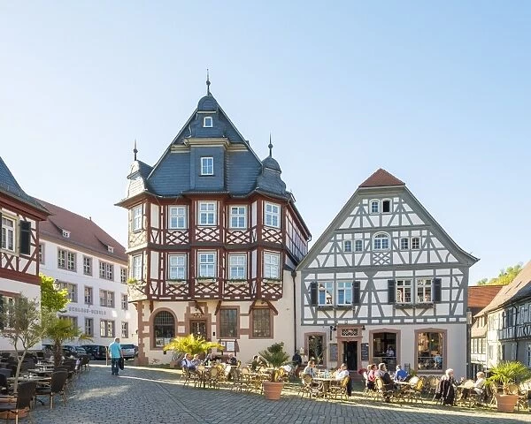 Germany, Hessen, Heppenheim. Historic buildings on Marktplatz market square