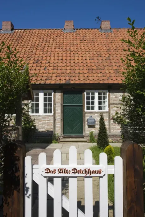 Framed Print : Germany, Lower Saxony, Cuxhaven, The Dike House Framed Print : Germany, Lower Saxony, Cuxhaven, The Dike House